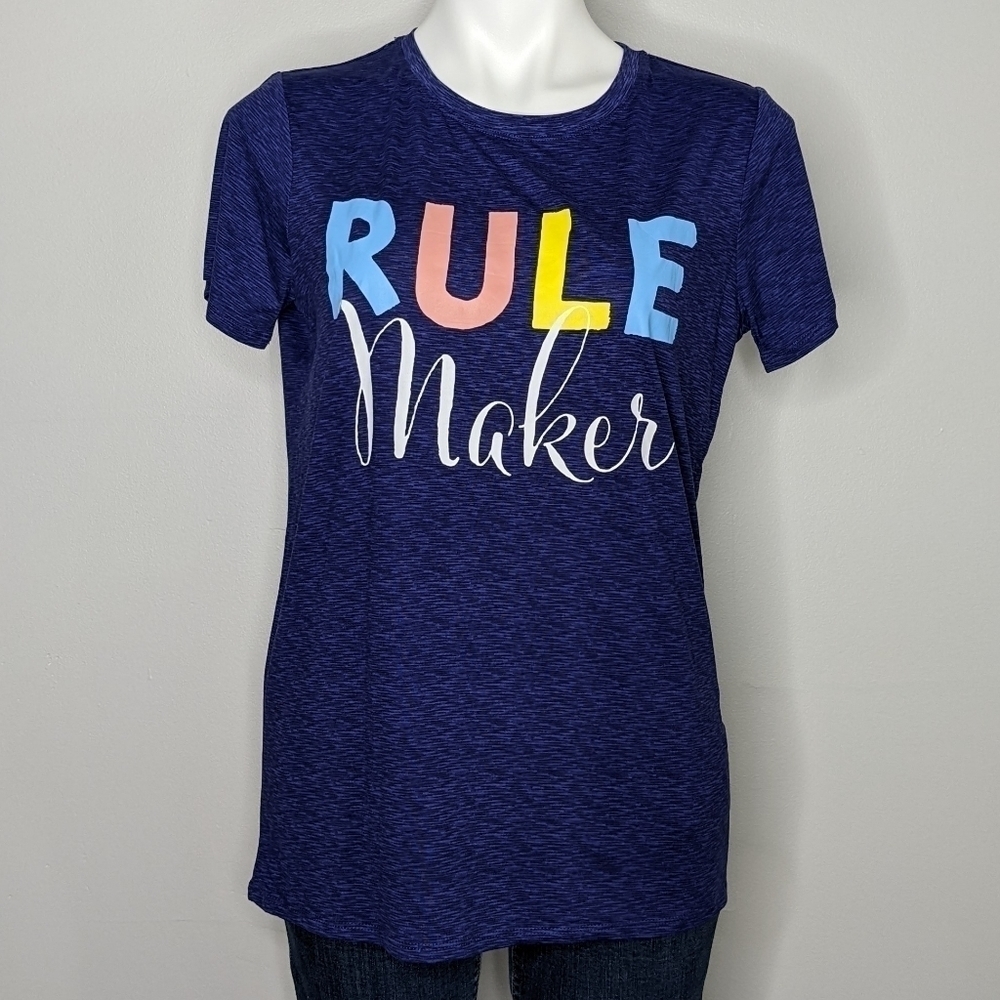 ✨3/$15 NWT Jaclyn Intimates blue Rule Maker tshirt S